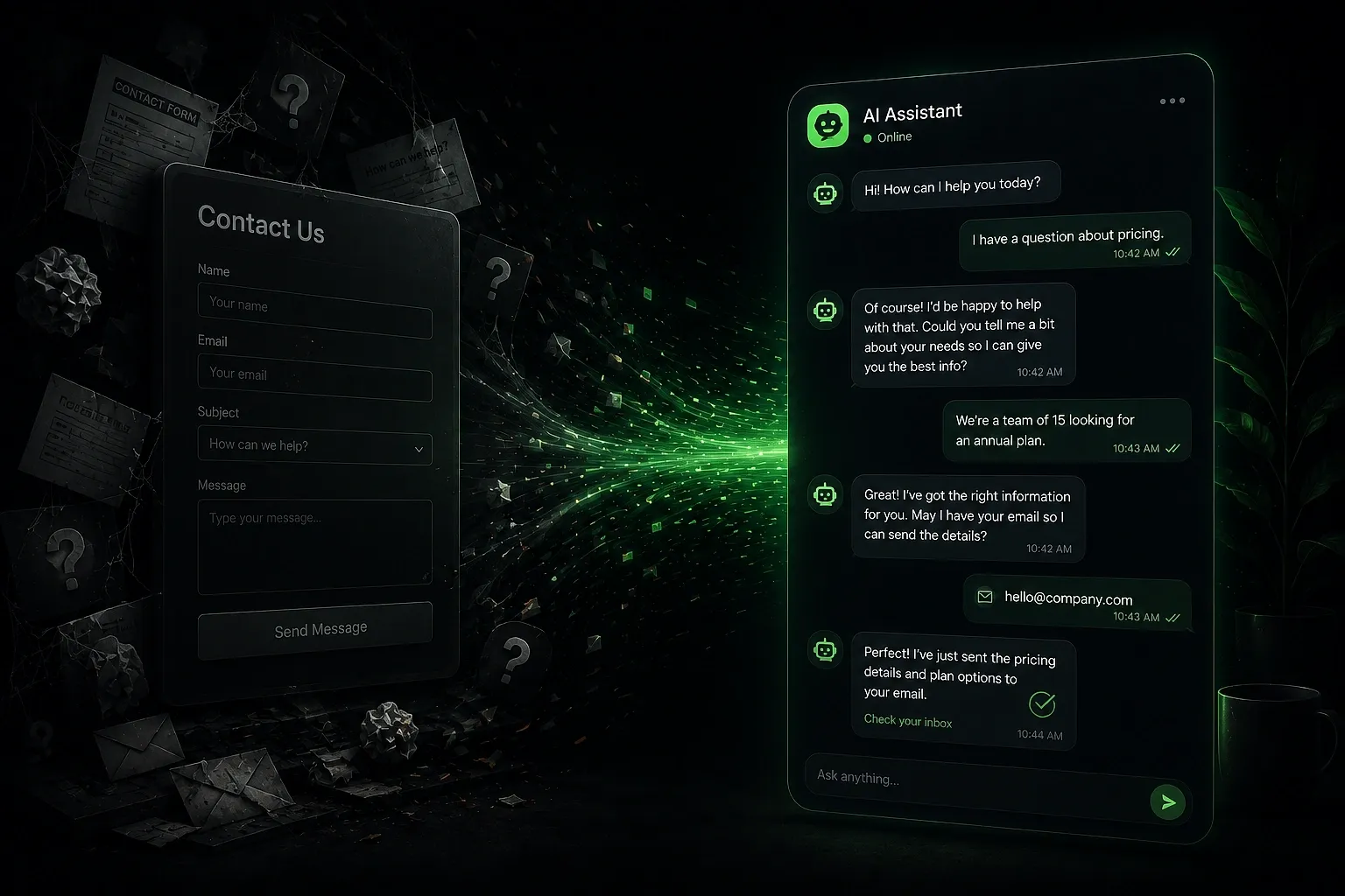 Form and AI chat intake workflow cover